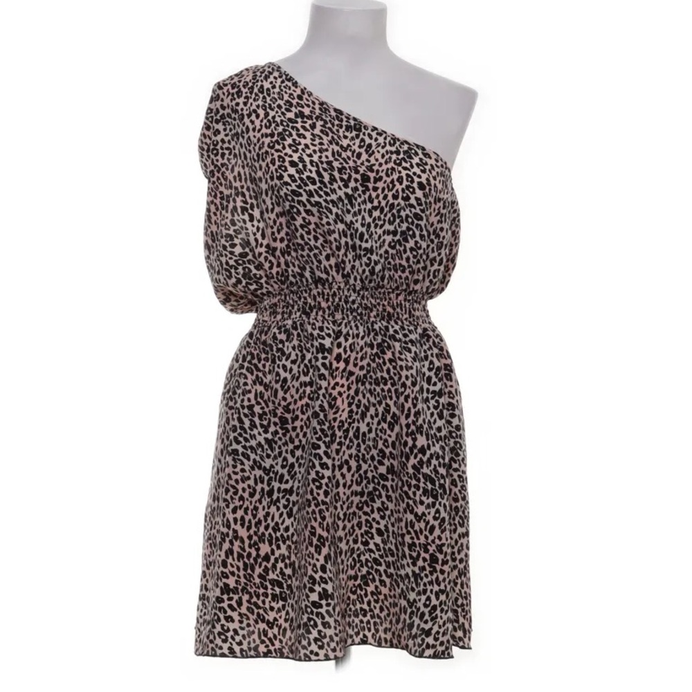 Kardashian Kollection Pink and Black Animal Print One Shoulder Mini Dress XL